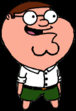 Peter Griffin Cartoon Character PNG image with transparent background