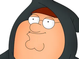 Peter Griffin Close Up Portrait PNG Image