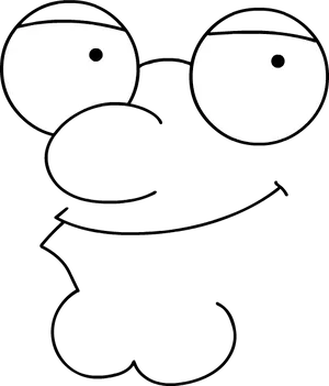 Peter Griffin Eyes Silhouette PNG Image