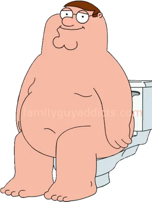 Peter_ Griffin_ On_ Toilet_ Animation PNG Image