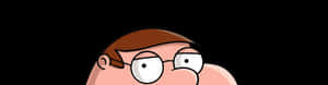 Peter Griffin Peeking Over Edge PNG image with transparent background