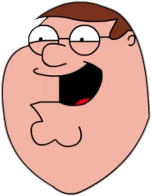 Peter Griffin Portrait Cartoon PNG Image