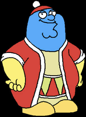 Peter Griffin Santa Costume Cartoon PNG image with transparent background