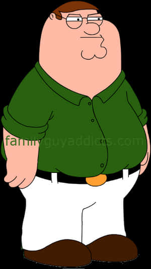 Peter Griffin Standing Pose PNG image with transparent background