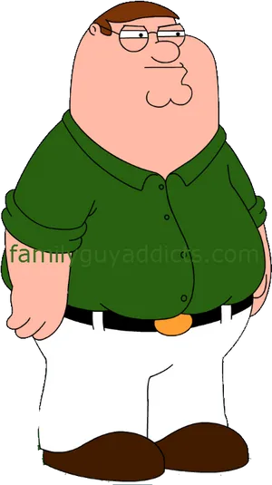 Peter Griffin Standing Pose PNG Image