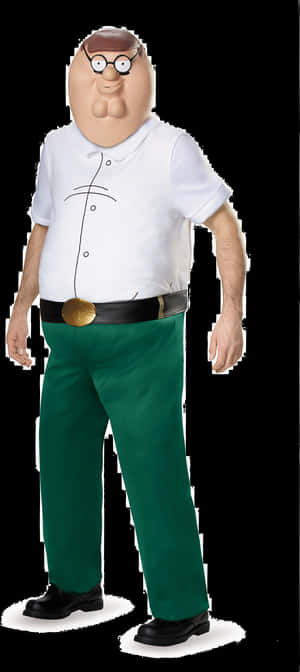 Peter Griffin Standing Pose PNG image with transparent background