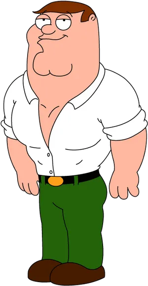 Peter Griffin Standing Smile PNG Image