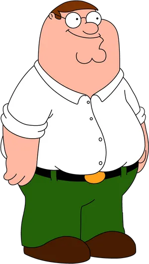 Peter Griffin Standing Smile PNG Image