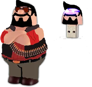 Peter Griffin Team Fortress Mashup PNG Image