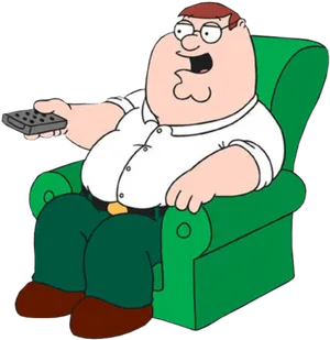 Peter_ Griffin_with_ Remote PNG Image