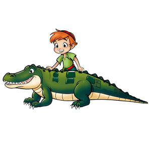 Peter Pan and Crocodile PNG 06112024 PNG image with transparent background