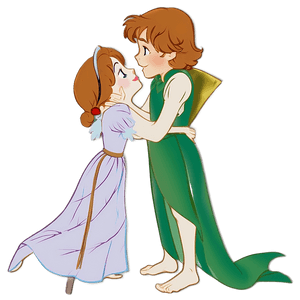 Peter Pan and Wendy Kiss PNG 79 PNG image with transparent background