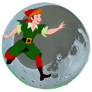 Peter Pan Flying Over Moon PNG ytq PNG image with transparent background