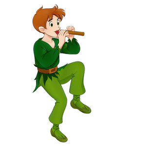 Peter Pan Playing Pan Flute PNG 06112024 PNG image with transparent background