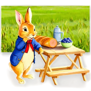 Peter Rabbit Sunny Day Picnic Png Ysn82 PNG Image