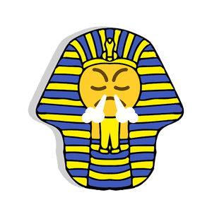 Pharaoh Emoji_ Exhaling_ Frustration.png PNG image with transparent background