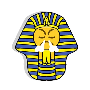 Pharaoh Emoji_ Exhaling_ Frustration.png PNG Image