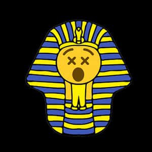 Pharaoh Emoji Expression Artwork PNG image with transparent background