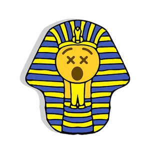 Pharaoh Emoji Expression Artwork PNG Image