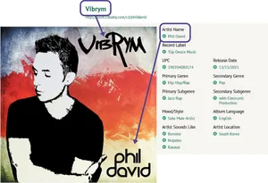 Phil David Vibrym Album Artwork PNG Image