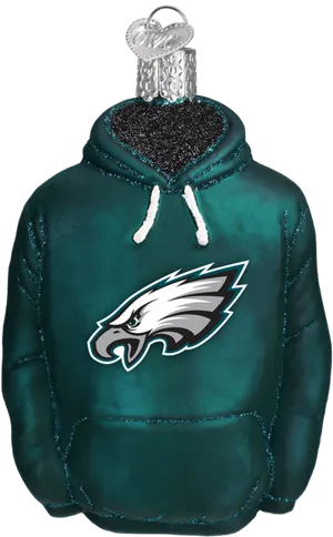 Philadelphia Eagles Hoodie Christmas Ornament PNG Image