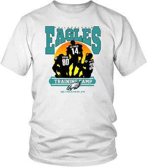 Philadelphia Eagles Training Camp T Shirt Design PNG Image