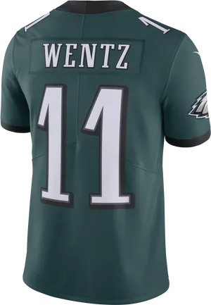 Philadelphia Eagles Wentz11 Jersey PNG Image