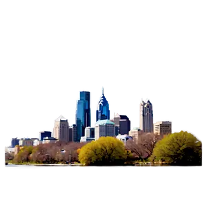 Philadelphia Skyline In Spring Png 66 PNG Image