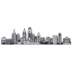 Philadelphia Skyline Outline Png 18 PNG Image