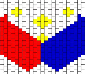 Philippine Flag Pixel Art PNG Image