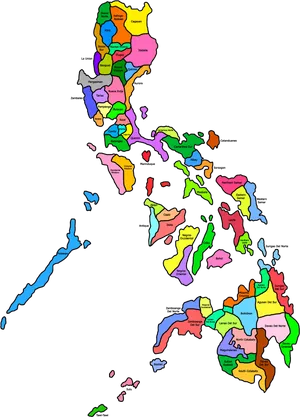 Philippines Administrative Divisions Map PNG Image