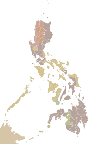 Philippines Administrative Divisions Map PNG Image