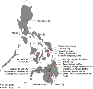 Philippines Congregation Distribution Map PNG Image