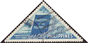 Philippines1960 Constitution Anniversary Stamp PNG Image