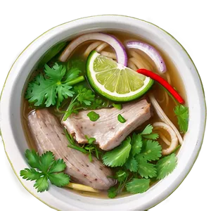 Pho Soup With Herbs Png Wsb PNG Image