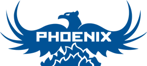 Phoenix Logo Blue Silhouette PNG Image