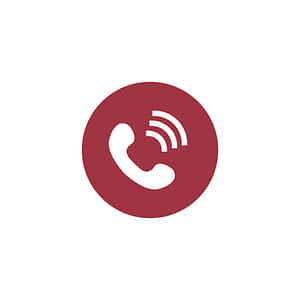 Phone Call Icon Maroon Background PNG with transparent background
