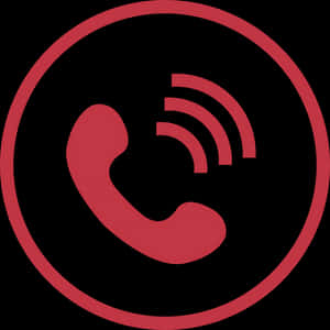Phone Call Icon Redand Black PNG with transparent background
