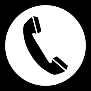 Phone Icon Blackand White PNG with transparent background