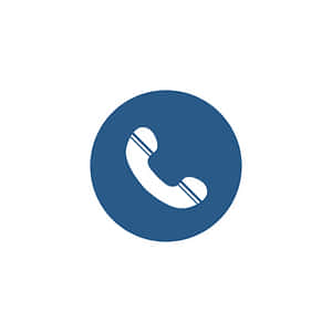 Phone Icon Blue Circle PNG with transparent background