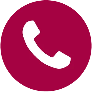 Phone Icon Maroon Background PNG Image