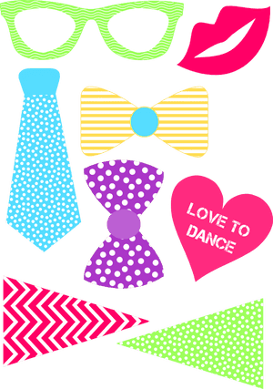 Photobooth Props Collection PNG image with transparent background