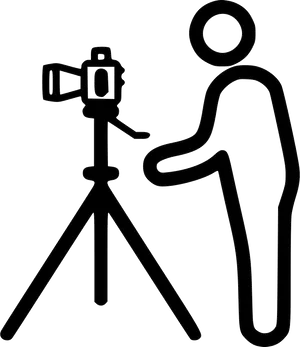 Photographer Silhouettewith Tripod Camera PNG Image