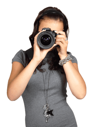 Photographerin Action PNG image with transparent background