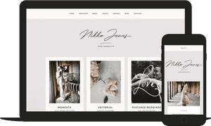 Photography Portfolio Website Display PNG image with transparent background