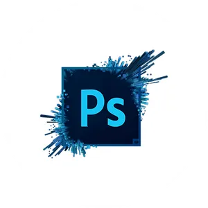 Photoshop Logo Exploding Effect PNG Image