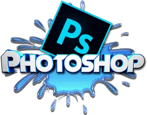 Photoshop Splash Logo PNG Image