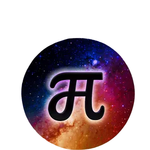 Pi Symbol Galaxy Theme Png Cbo99 PNG Image