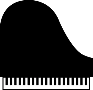 Piano Keyboard Silhouette PNG Image