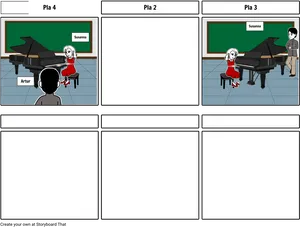 Piano_ Lesson_ Storyboard PNG Image